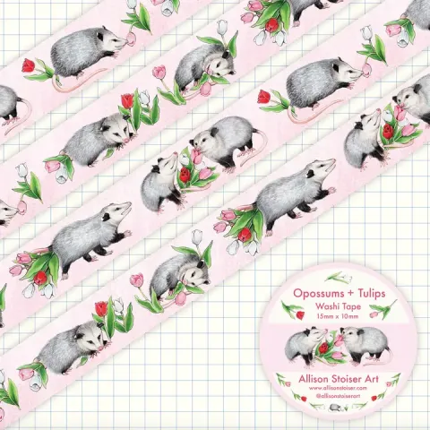 Allison Stoiser Washi Tape: Opossums and Tulips cover image