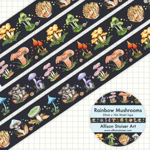 Allison Stoiser Washi Tape: Rainbow Mushroom cover image