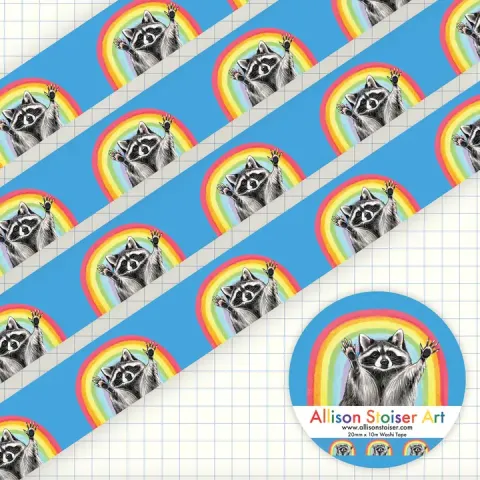 Allison Stoiser Washi Tape: Rainbow Raccoon cover image