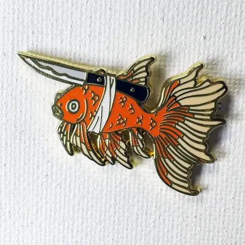 Strike Gently Enamel Pin: Sword Fish cover image