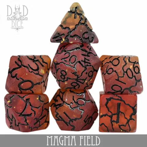 DND Dice: 7-Die Set (Resin) — Magma Field cover image