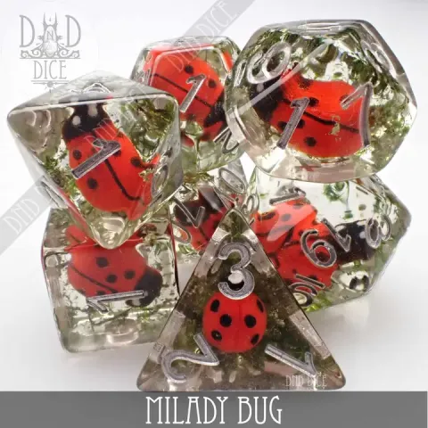 DND Dice: 7-Die Set (Resin) — Milady Bug cover image