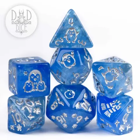 DND Dice: 7-Die Set (Resin) — Penguin Ice Rink cover image