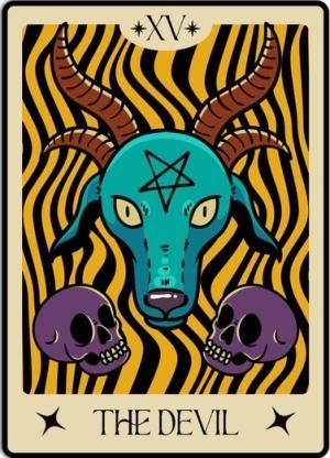 Girls Printing House Sticker: Tarot Card — The Devil cover image