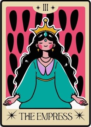 Girls Printing House Sticker: Tarot Card — The Empress cover image