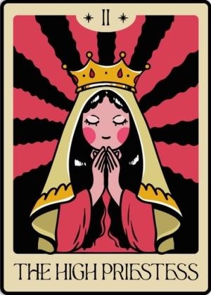 Girls Printing House Sticker: Tarot Card — The High Priestess cover image