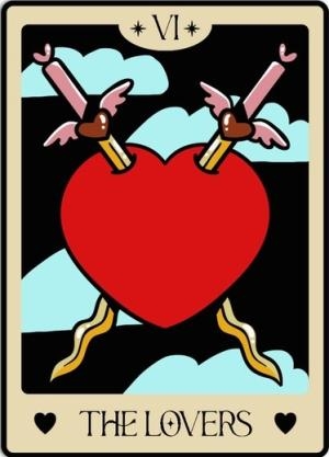 Girls Printing House Sticker: Tarot Card — The Lovers cover image