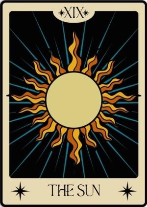 Girls Printing House Sticker: Tarot Card — The Sun cover image