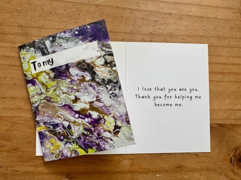 AbstractbyRabrams Greeting Card: Nonbinary Parent's Day cover image