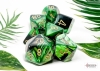 Chessex Polyhedral 7-Die Set: Gemini - Black Green/Gold cover image