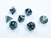 Chessex Mini-Polyhedral 7-Die Set: Gemini - Black-Grey/Green cover image