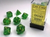 Chessex Borealis Maple Green/yellow Polyhedral 7-Die Set cover image