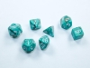 Chessex Marble Oxi-Copper/white Mini-Polyhedral 7-Die Set cover image