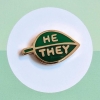 misomomo Pronoun Leaf Pin: he/they cover image