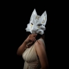 PaperCraft Futuristic Fox 3D Origami Mask - White cover image