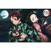 Demon Slayer: Tanjiro & Nekuko under Moonlight 24x36 Poster cover image