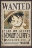 One Piece: Wanted - Monkey D. Luffy 24x36 Poster cover image
