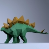 PaperCraft Stegosaurus 3D Origami Model cover image