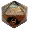 Mega Acrylic D20: Yellow/Black with Gold Numbers cover image