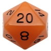 Mega Acrylic D20: Glow in the Dark Orange cover image