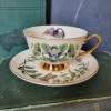 Alexandra Winthrop - Gilded Feline Teacup and Saucer Set cover image