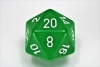 Chessex 34mm d20: Opaque - Green/White cover image