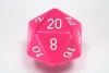 Chessex 34mm d20: Opaque - Pink/White cover image