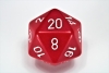 Chessex 34mm d20: Opaque - Red/White cover image