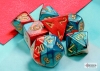 Chessex Mini-Polyhedral 7-Die Set: Gemini - Red-Teal/Gold cover image