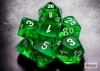 Chessex Mini-Polyhedral 7-Die Set: Translucent - Green/White cover image