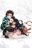 Demon Slayer - Tanjiro & Nekuko in Snow 24x36 Poster cover image