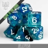 DND Dice: Resin 7-Die Set—Jellyfish (Glow in the Dark) cover image