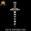 DND Dice: King of Crits Enamel Pin—Dice Sword cover image