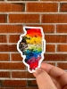 AbstractbyRabrams Sticker: Illinois State (Progress Pride) cover image