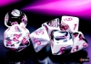 Chessex Polyhedral 7-Die Set: Gemini - Black-White/Pink cover image