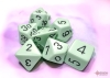Chessex Polyhedral 7-Die Set: Opaque - Pastel Green/Black cover image