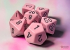 Chessex Polyhedral 7-Die Set: Opaque - Pastel Pink/Black cover image