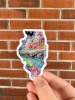 AbstractbyRabrams Sticker: Illinois State (Glittery Rainbow) cover image