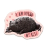 BoyPilot Goods Sticker: Black Rain Frog - I Am Doing My Best cover image