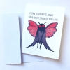 Cryptic Paper Co. Greeting Card: Mothman — Feeling Kinda Cryptic cover image