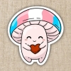 Kingdom of Threads Sticker: Pride Flag Mushroom — Transgender cover image