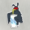 Salt Birch Sticker: Mothman & Retro Cup cover image