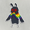 Salt Birch Sticker: Mothman Eating His Own Sweater — Rainbow cover image