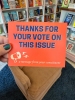 Strong Feelings Press Political Postcard: Thanks For Your Vote On This Issue cover image