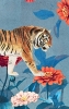Sea to Skye Art Print 8x10: Tiger Walking on Flowers cover image