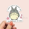 Wanderella Sticker: Totoro — I Don't Have a Dream Job. I Don't Dream of Labor. cover image