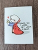 Sadsquatch Greeting Card: Vampire with Garlic — If Loving You is Wrong, I Don't Wanna be Right cover image