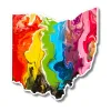 AbstractbyRabrams State Sticker: Ohio (Rainbow) cover image