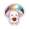 Kingdom of Threads Sticker: Pride Flag Mushroom — Disability cover image