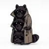 Strike Gently Enamel Pin: 3 Raccoons In A Trenchcoat cover image